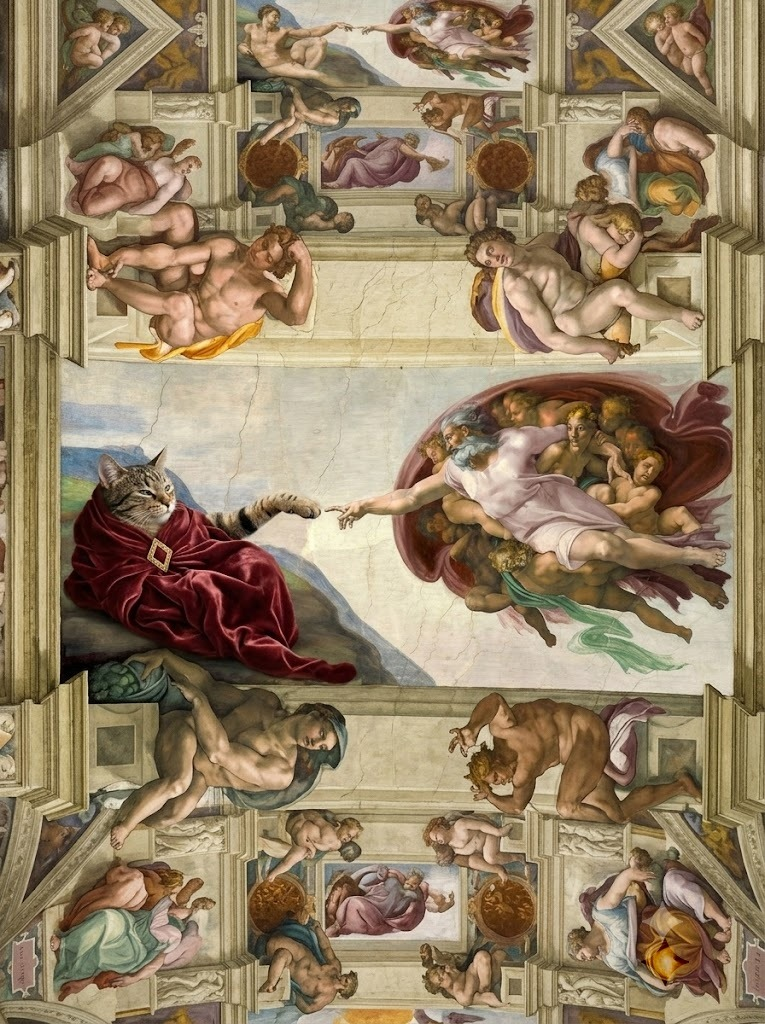 Cat in the Creation of Adam